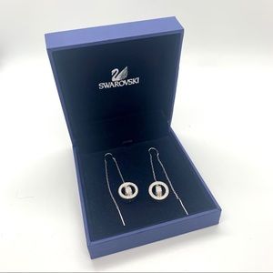 Authentic Swarovski Hollow Chain Pierced Earrings